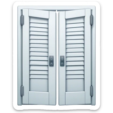 Broken shutter door sticker