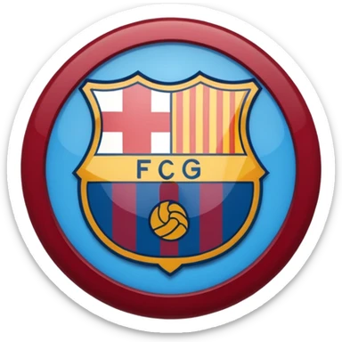 Barcelona logo emoji simple  sticker