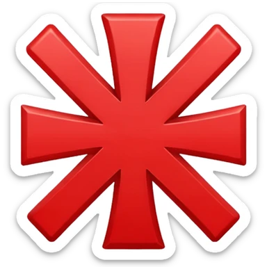 general red x symbol sticker
