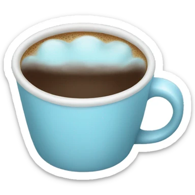 pale blue coffee sticker