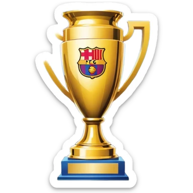 Barcelona as uno i alado el icono de la liga sticker