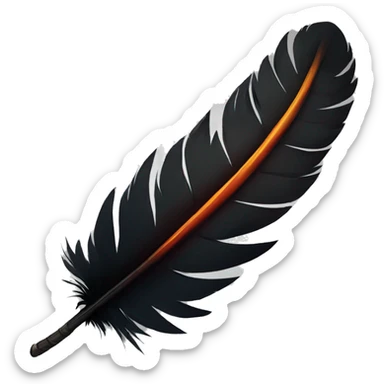 black phoenix feathers sticker