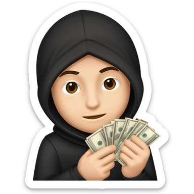 Вор ворует ваши деньги sticker