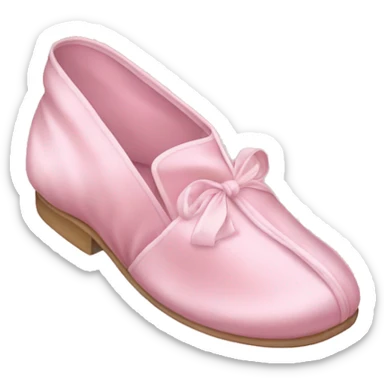 Light pink silk slippers and robe sticker