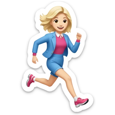 Running to brunch club  sticker