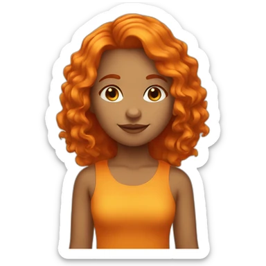 Portuguese girl with orange hair sticker