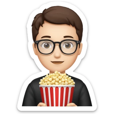 person watching a movie sticker