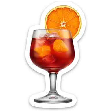 Negroni, Short Glass, Small Orange sticker