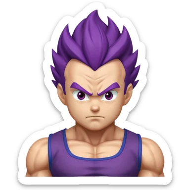 Vegeta ultra ego with purple hair sticker
