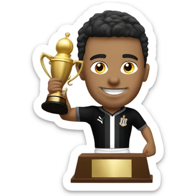 Bruno guimares winning a trophy for Newcastle  sticker