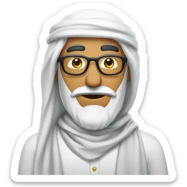 Arabe con bufanda y gafas sticker
