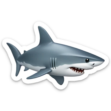 Shark with a top hat sticker