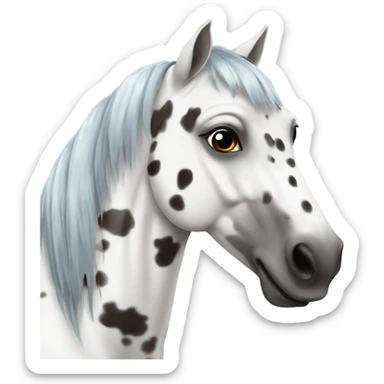 Appaloosa with grey mane one blue eye sticker