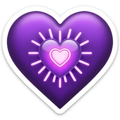 heart pules tech with the pules symbol in the middle, make the hart dark purple sticker