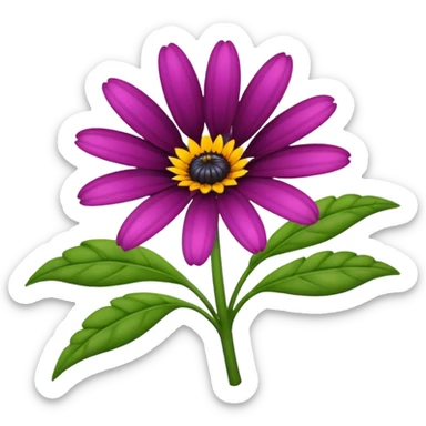 Hyperrealistic, ISOLATED, 4D rendering, Ultra Vivid, African Daisy sticker