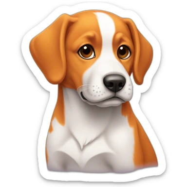 Mão-laranja-cachorro sticker