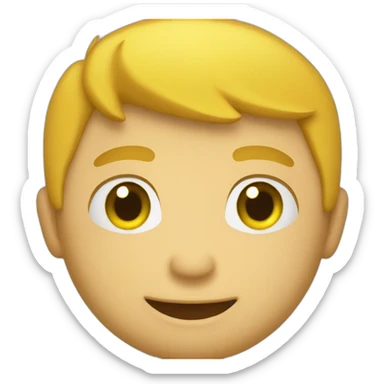 yellow round joe emote sticker