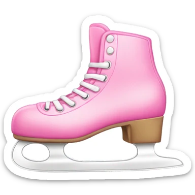 Pink ice skates sticker