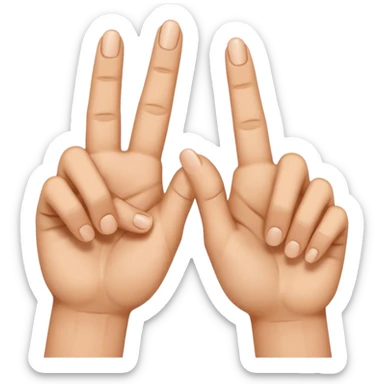 deux mains qui font un Z avec leurs deux doigts sticker