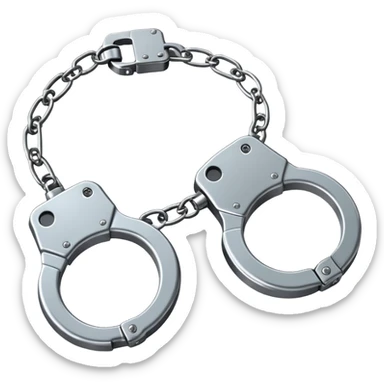 pair of handcuffs sticker
