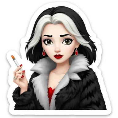 Cruella de vil whole body sticker