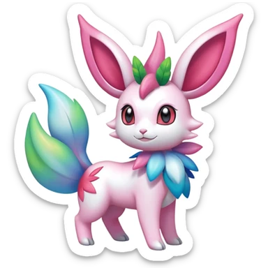Shiny Exotic Sylveon-Shaymin-Meganium-Hybrid-Creature sticker