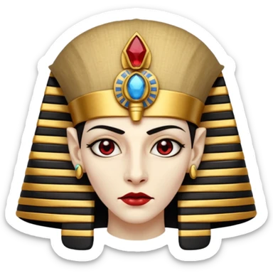 vampire with ancient egypt hat sticker
