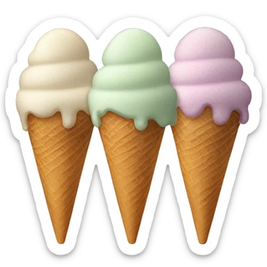 quadruple scoop of ice cream sticker
