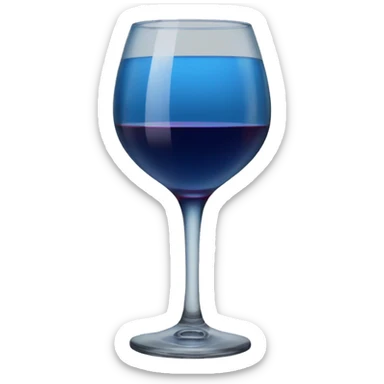 gls of blue wine  sticker