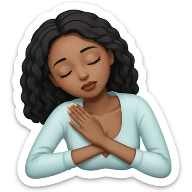 black woman fainting  sticker