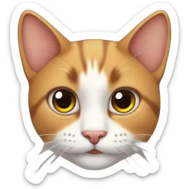 gato con orejas cortadas sticker