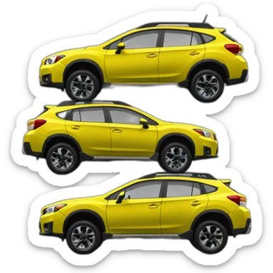 yellow-Subaru-crosstrek-side-view sticker