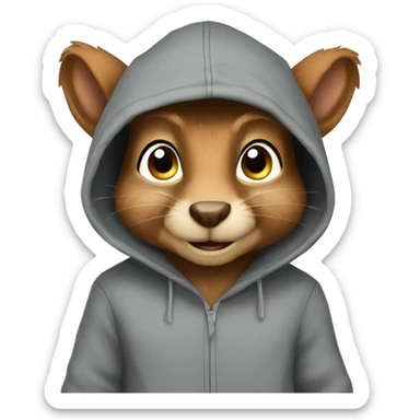 Squirrel with hoodie sticker