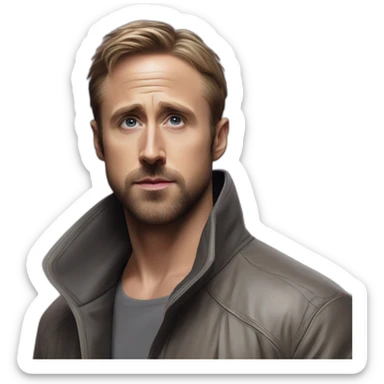 Ryan Gosling hyper realistic Blade Runner 2049 sticker