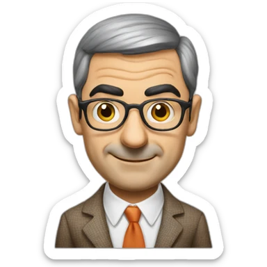 Mister Bean innovation consultant wearing glasses sticker