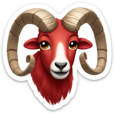 Red Aries symbol  sticker