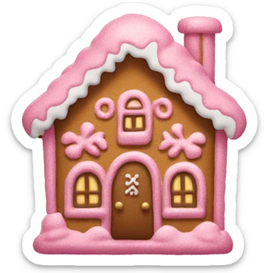 Pink Ginger bread house sticker