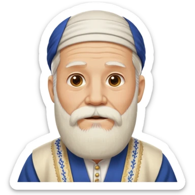 no old man with beard and wearing the traditional cloths  sticker