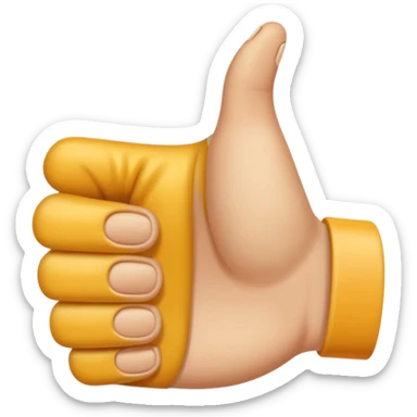 Thumbs up with a shortened or stumpy thumb  sticker