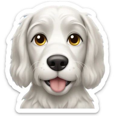 Ozzy cartoon dog saying good morning  sticker