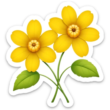 Two beautiful yellow flowers in love sticker