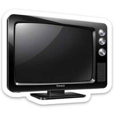 Television set, modern flatscreen TV sticker