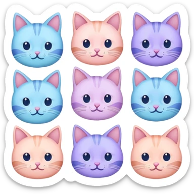 Сгенерируй набор эмодзи в пастельных тонах (мягкие розовые, голубые, сиреневые, мятные, персиковые оттенки) для Telegram-канала о кошачьей психологии. Эмодзи должны быть милыми, но не детскими, и подходить для:

Привлечения внимания (например, восклицательные знаки, звёздочки, лампочки).

Ведения списков (цифры, маркеры, галочки).

Иллюстрации постов (котики, лапки, следы, книги, лупы, растения, сердца, облачка).

Стиль: нежные, уютные, слегка минималистичные. Избегай слишком мультяшных или агрессивных вариантов."*

Примеры эмодзи, которые могут получиться:
🔸 Для привлечения внимания: 💡🌟✨📌🔍
🔸 Для списков: ❶ ❷ ❸ ✓ ➔ ☑️ •
🔸 Для иллюстрации: 🐾📖🌿💭🐈🛋️💕 sticker