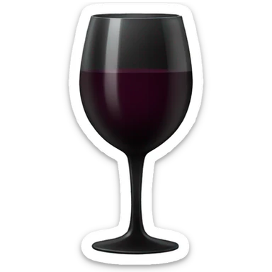 Black wine glass  sticker