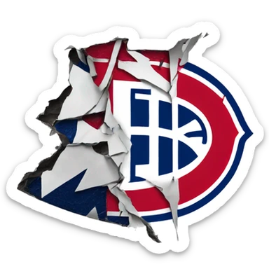 Broken montreal canadiens logo sticker