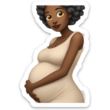Pretty pregnant black women sticker