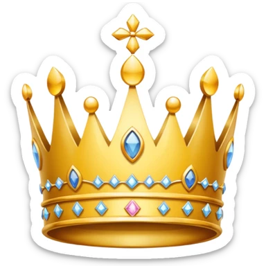 delicate princess crown sticker