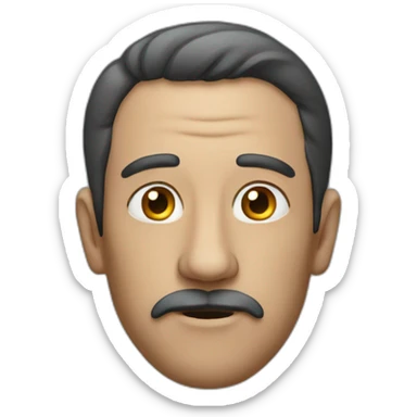 A man who lies with a long nose sticker