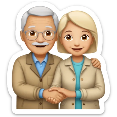  light skin grandparents sticker