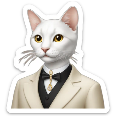 Cartier fashionable cat sticker